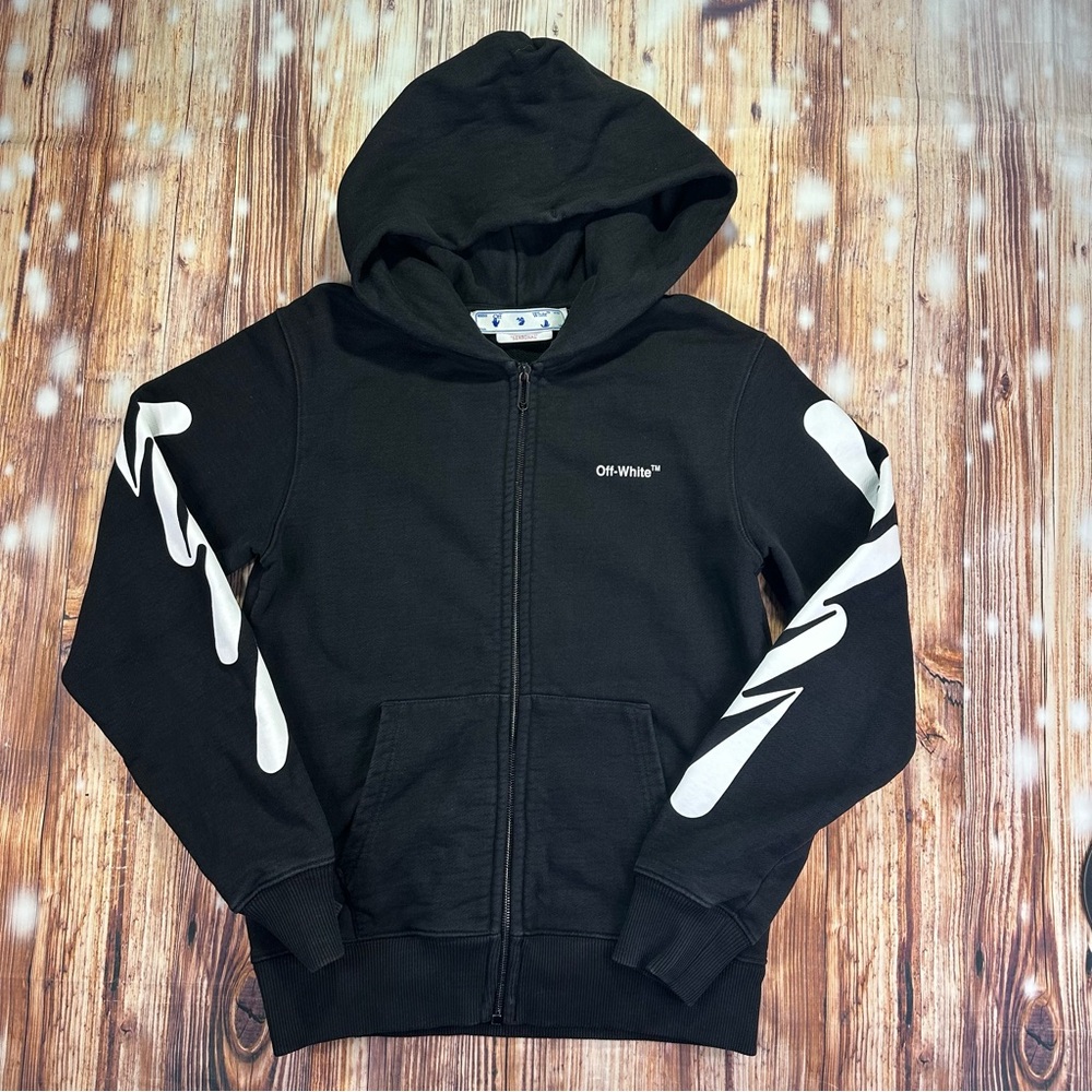 OFF-WHITE SEASONAL Hooded Sweatshirt
Black Size XS Unisex - Picture 13 of 14